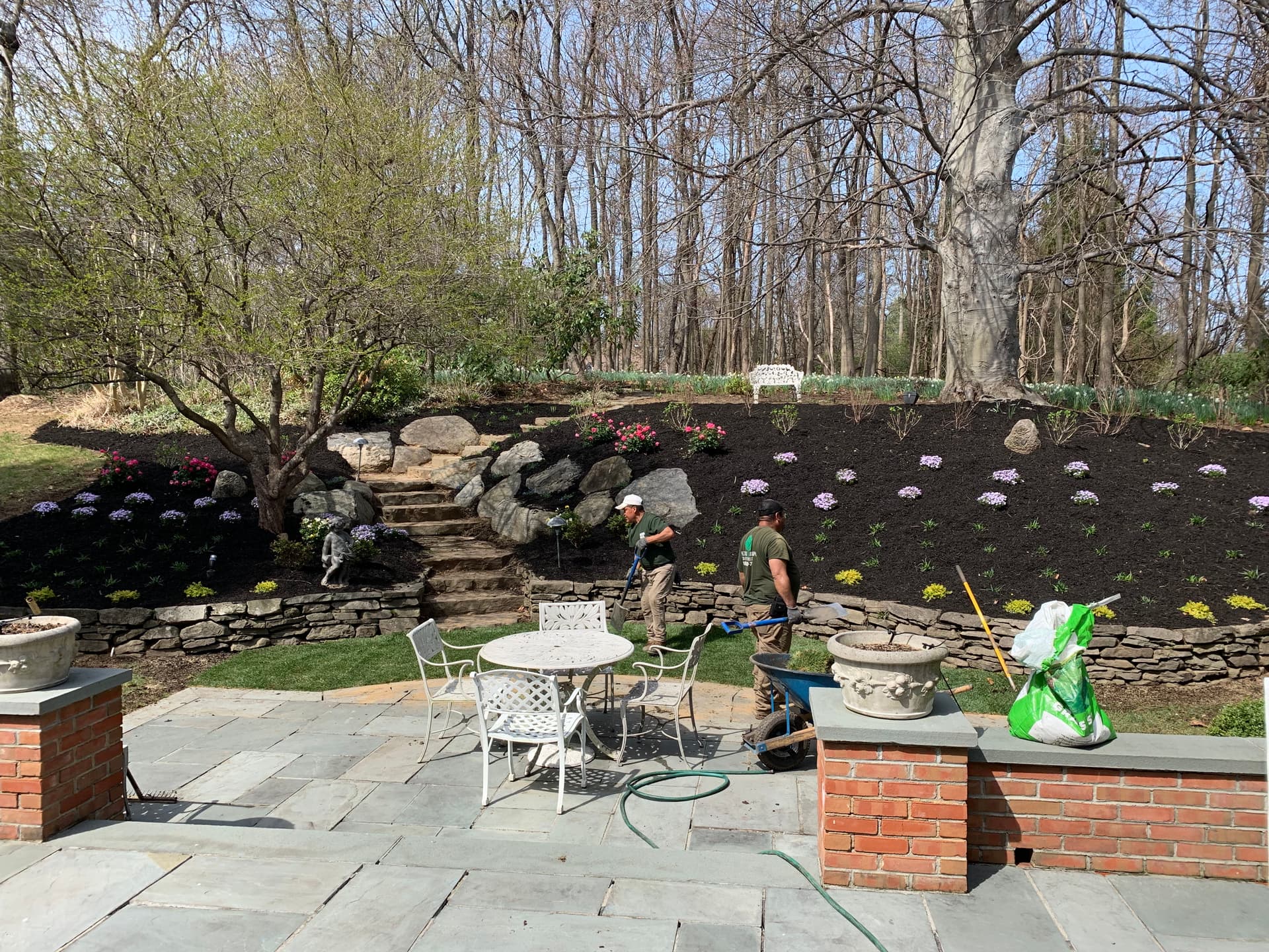 New Stone Pathway and Retaining Walls Project