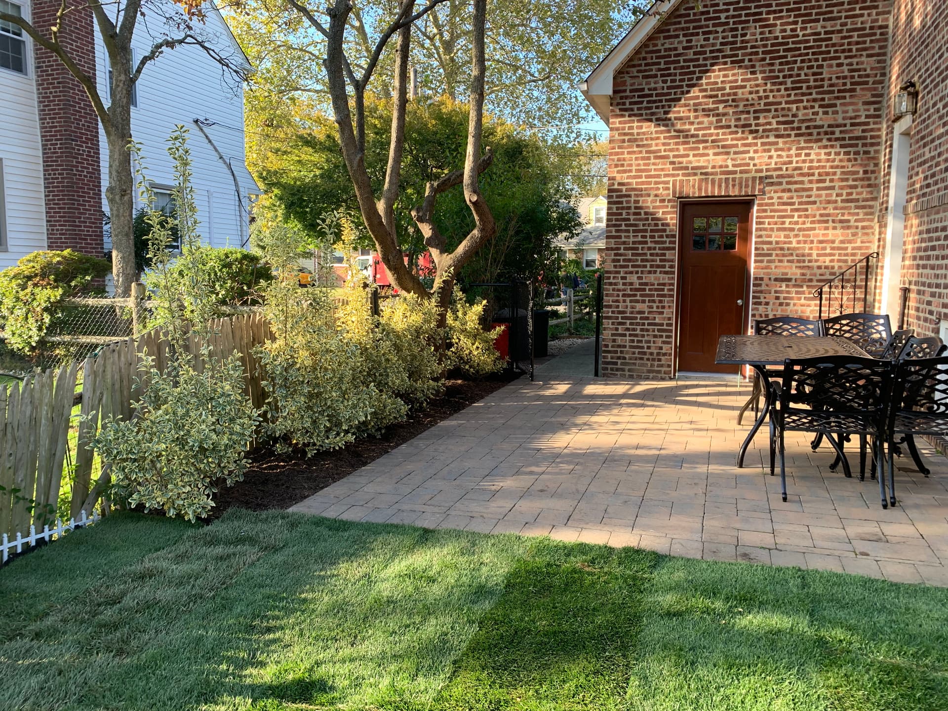 Overgrown Backyard Cleared and Sodded for New Homeowners image