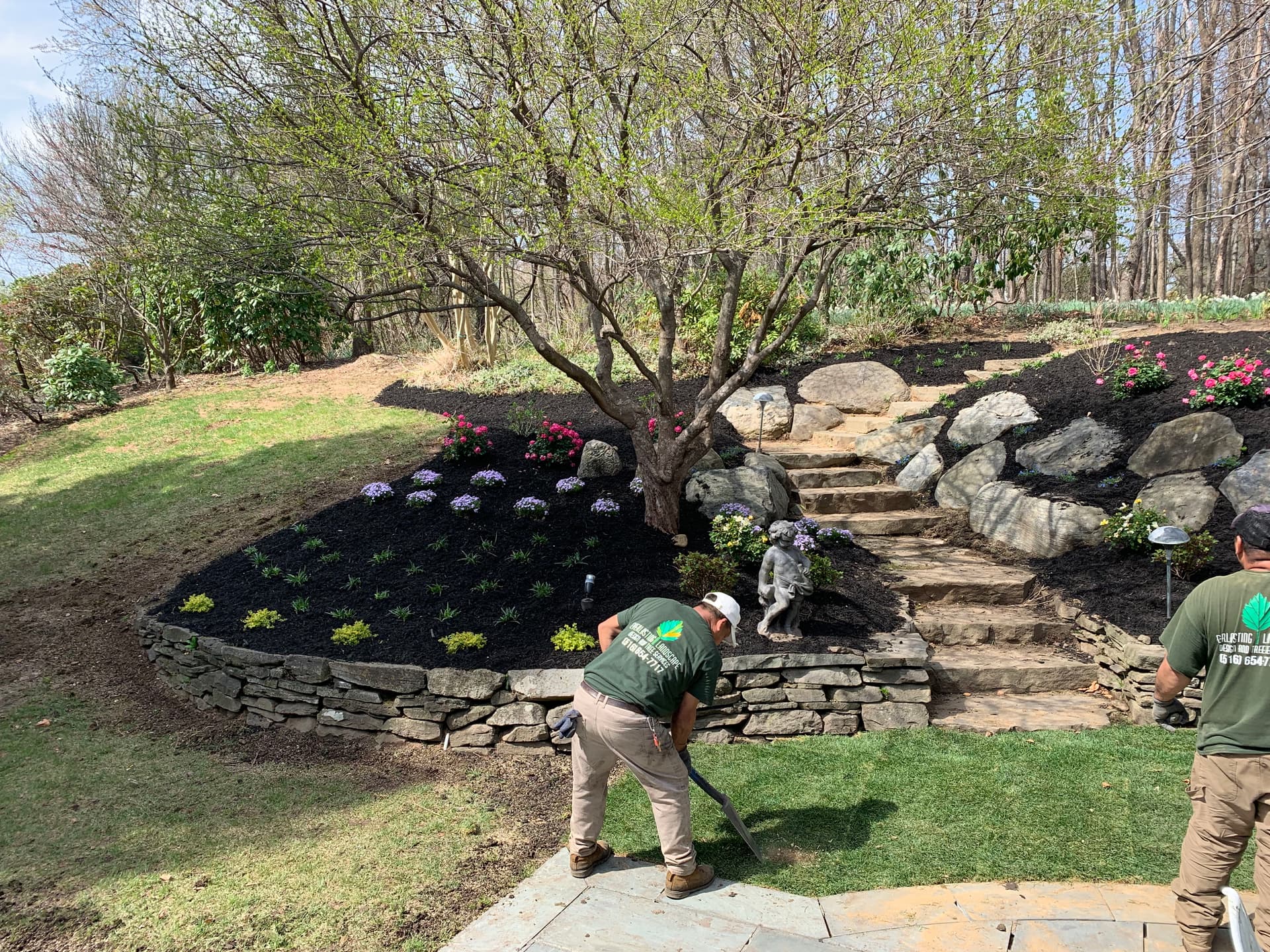 New Stone Pathway and Retaining Walls Project