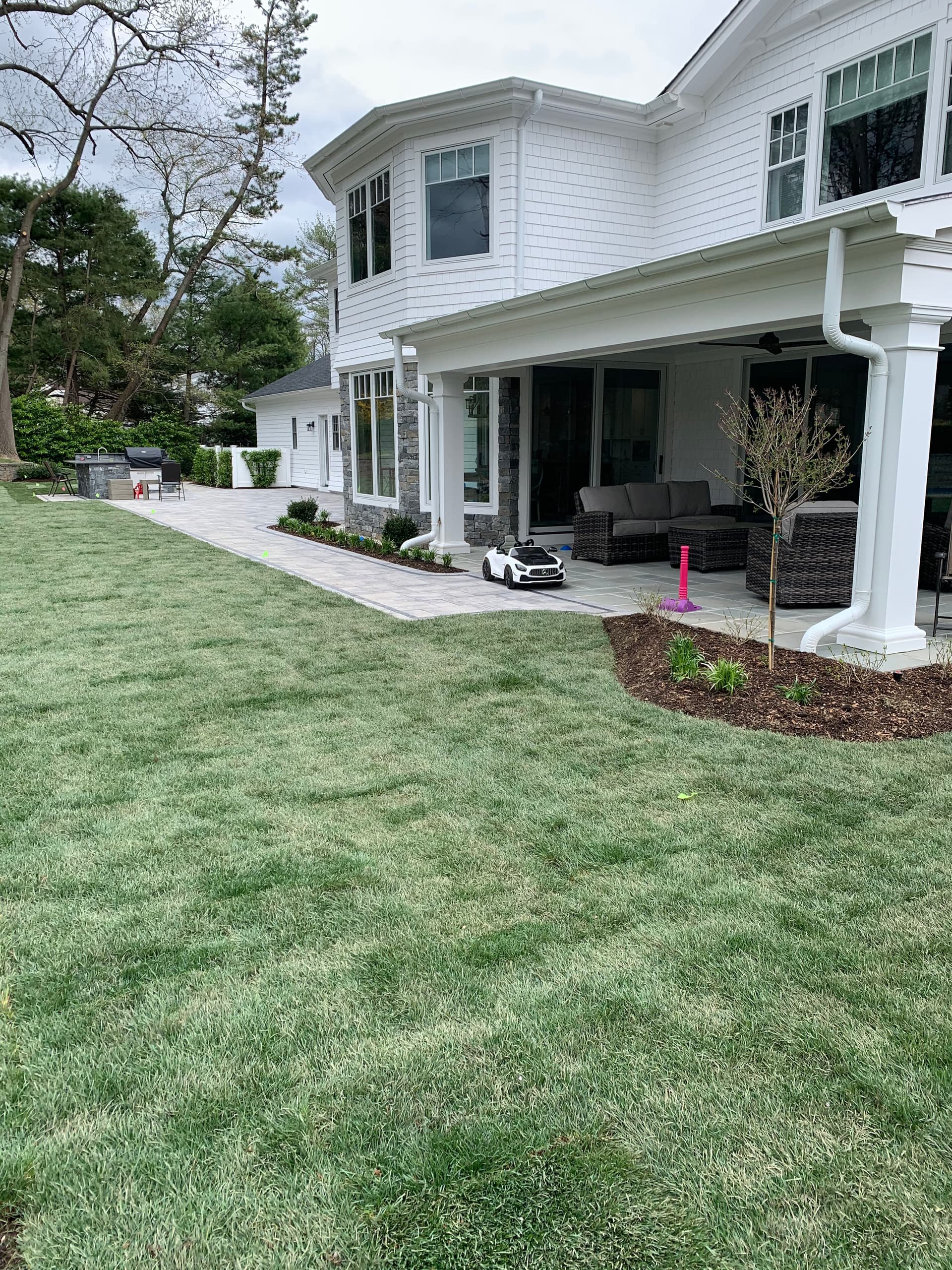 Gallery photos for Fresh Sod, New Landscaping, and Irrigation After a Pool Build: Image #2